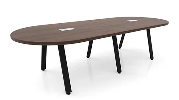 Racetrack Conference Table 10ft W x 48in D with Metal A-Legs