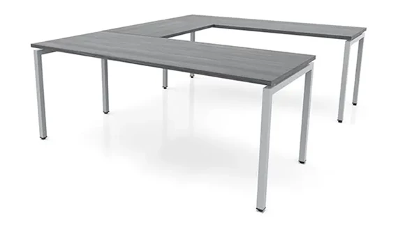 U-Desk Shell 72in W x 90in D with Metal Legs