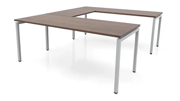 U-Desk Shell 60in W x 96in D with Metal Legs