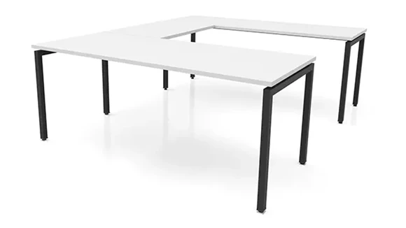 U-Desk Shell 60in W x 102in D with Metal Legs
