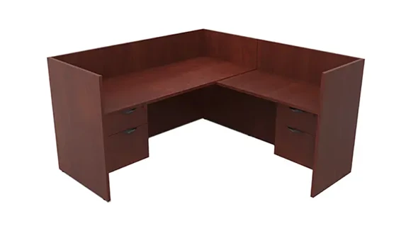 Workstation 72in W x 72in D with 2 Pedestals