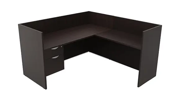 Workstation 72in W x 72in D with Hanging Pedestal