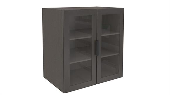 3 Shelf Cabinet with Glass Doors