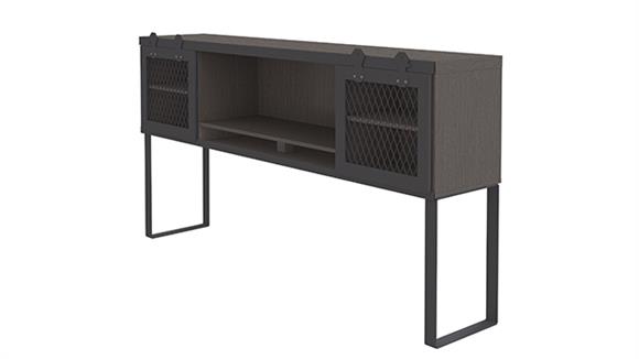 72in Desk Mount Hutch with Metal Legs