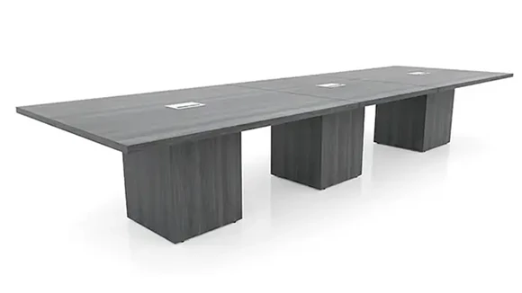 Rectangular Conference Table 14ft W x 48in D with Grommets and Wire Management