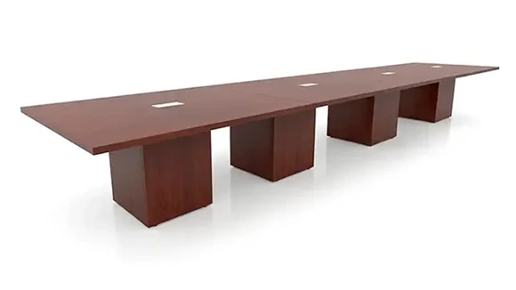 Rectangular Conference Table 20ft W x 48in D with Grommets and Wire Management