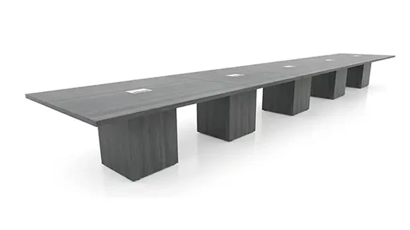 Rectangular Conference Table 24ft W x 48in D with Grommets and Wire Management