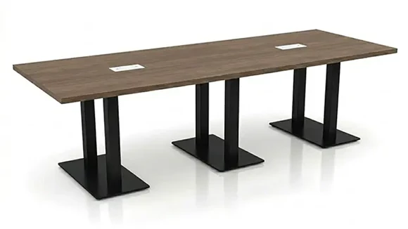 Rectangular Conference Table 10ft W x 48in D with Grommets and Wire Management