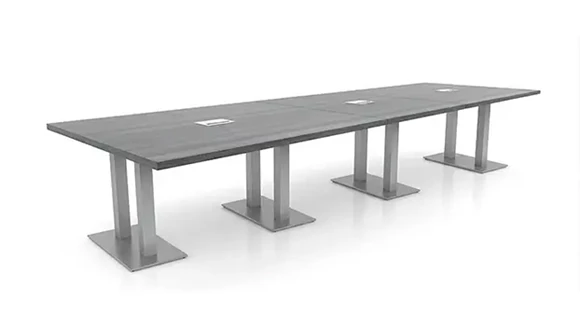 Rectangular Conference Table 16ft W x 48in D with Grommets and Wire Management