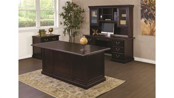 Executive Office Suite with Desk, Credenza, Hutch and Lateral File