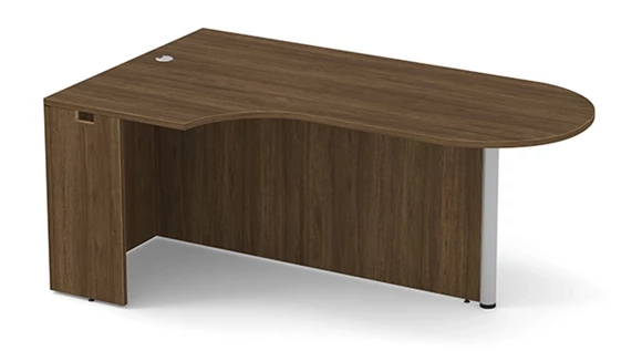 Extended Corner Bullet Shell Desk 72in W x 42in D with Right-Hand Return