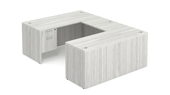 U-Desk 66in W x 96in D with 1 Pedestal