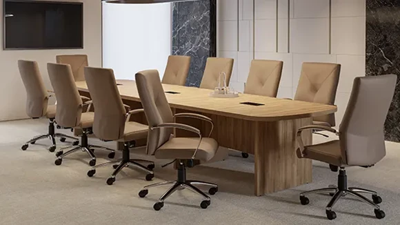 Conference Table 14ft W x 48in D with Slab Base