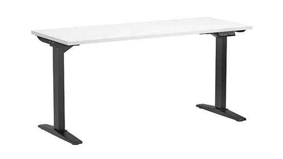 Sit-To-Stand Electric Standing Desk 66in W x 30in D with Metal Legs