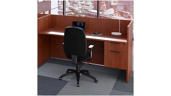 Workstation 71in W x 30in D with Hanging Pedestal