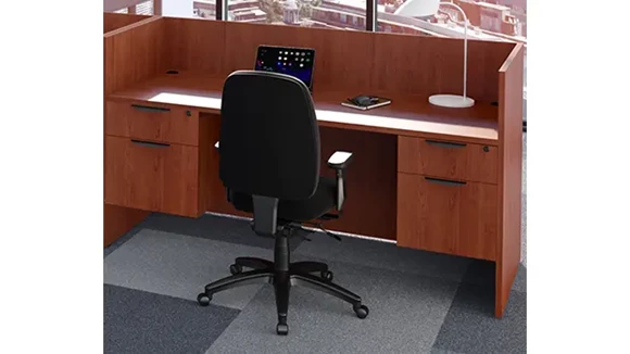 Workstation 71in W x 30in D with 2 Pedestals