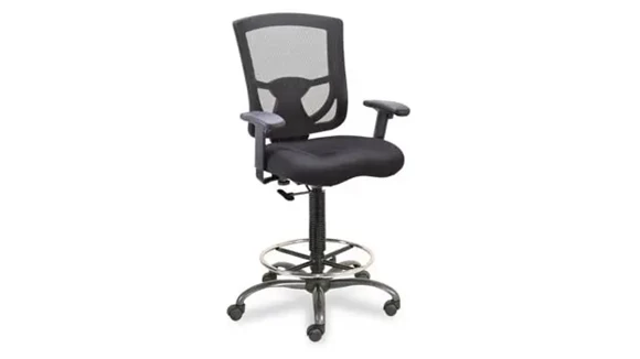 Mesh Back Task Stool with Footring Adjustable Arms