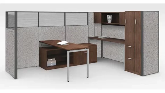 Workstation 132in W x 96in D with Hutch