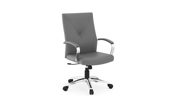 High-Back Conference Chair with Polyurethane and Height Adjustment