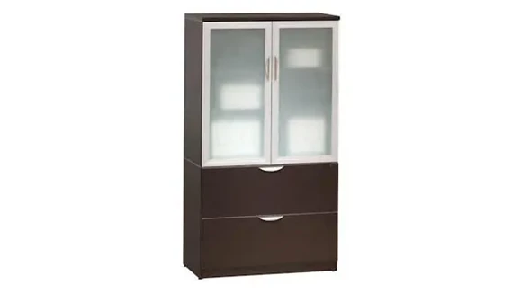 Lateral File Cabinet 36in W x 22in D x 65in H with Lockable and 2 Drawers