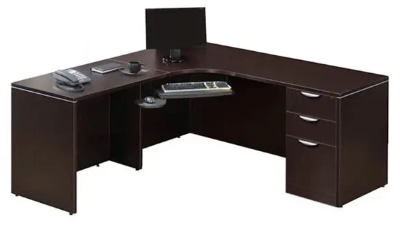 Corner Desk 72in W x 72in D with 1 Pedestal