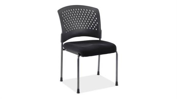 Armless Guest Chair with Titanium Frame