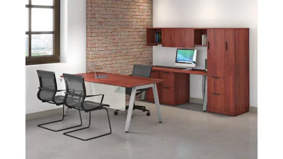 Office Suite with Desk and Hutch