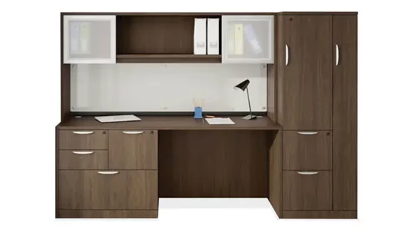 Office Suite with Desk and Credenza