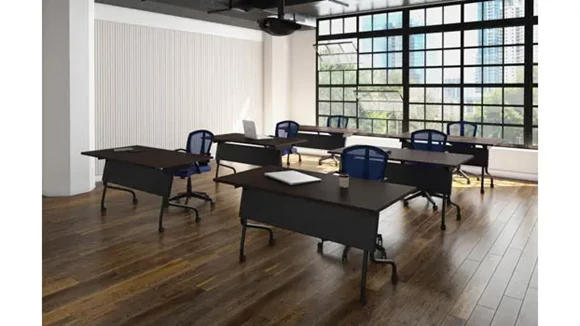 Flip-Top Nesting Training Table 60in W x 24in D Set of 6