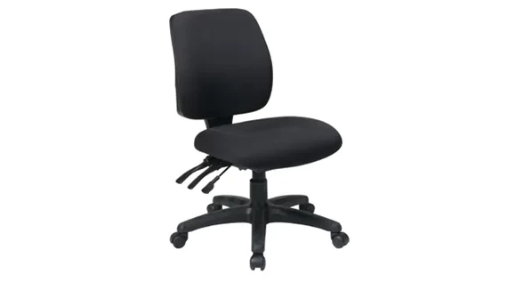 Armless Mid-Back Task Chair with Fabric Seat
