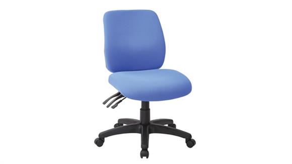 Mid Back Ergonomic Dual-Function Armless Fabric Seat and Back Office Chair