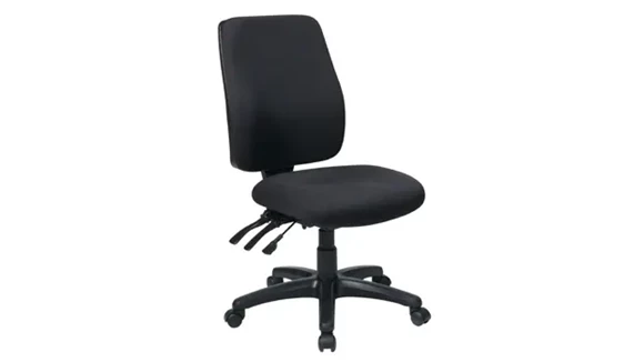 Armless High-Back Task Chair with Fabric Seat