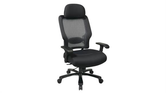 Big & Tall Dual Layer Air Grid Mesh Manager Chair with Headrest