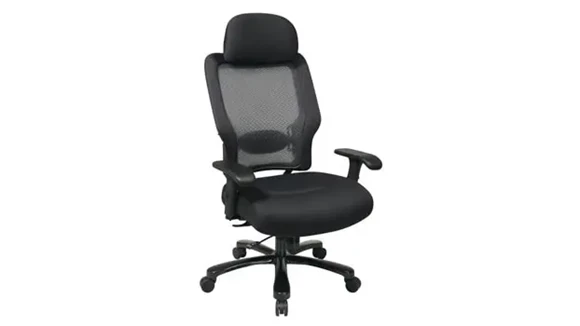 Big and Tall Task Chair with Headrest and Air Grid Back