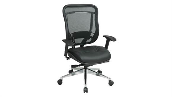 Big & Tall Mesh Back and Leather Seat Executive Chair