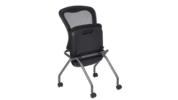 Armless Nesting Chair with Lumbar Support and Mesh Back