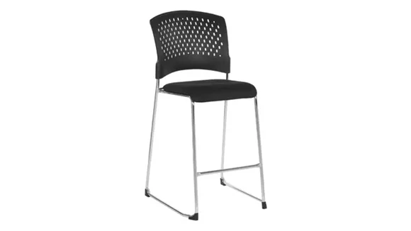 Armless Stool with Fabric Seat