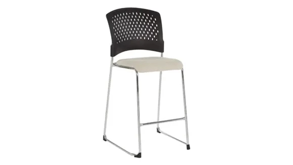 Armless Stool with Fabric Seat and Height Adjustable