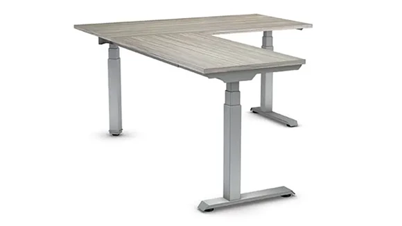 Sit-To-Stand L-Desk 60in W x 77in D