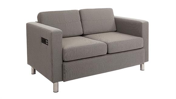 Loveseat in Enhanced Fabrics with Power Charging Outlets