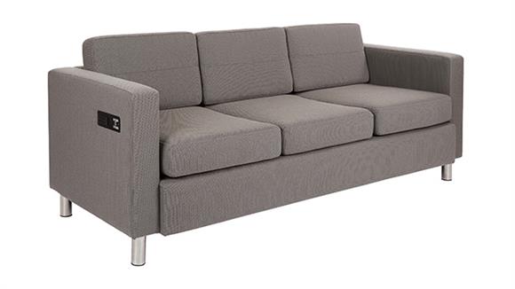 Sofa in Enhanced Fabrics with Power Charging Outlets