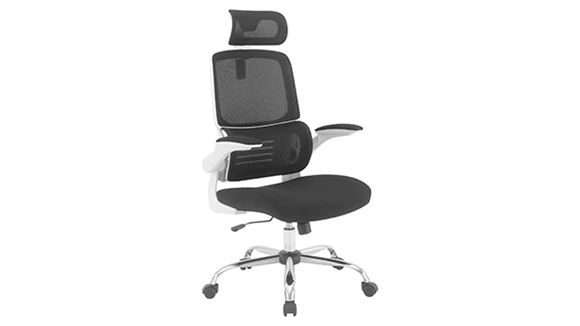 Task Chair with Adjustable Headrest Fabric Seat