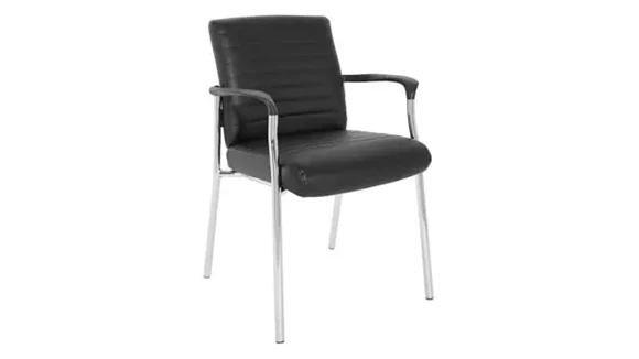 Low Back Faux Leather Guest Chair