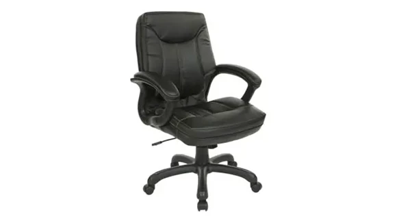Mid Back Faux Leather Manager Chair