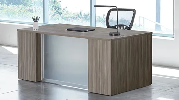 Desk 71in W x 36in D with 2 Pedestals