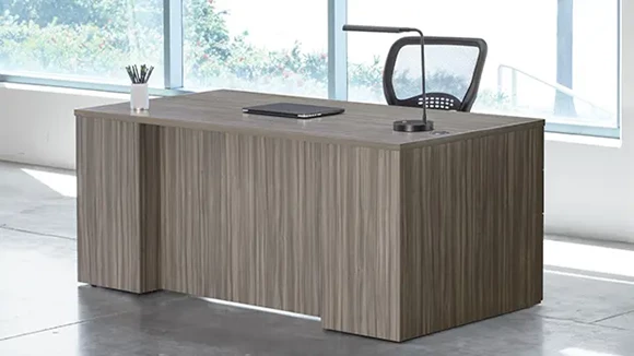 Desk 71in W x 36in D with 2 Pedestals