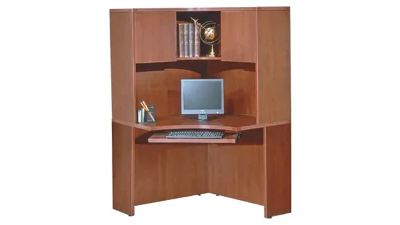 Corner Desk 42in W x 42in D with Hutch