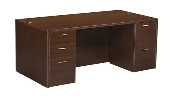 Desk 72in W x 30in D with 2 Pedestals