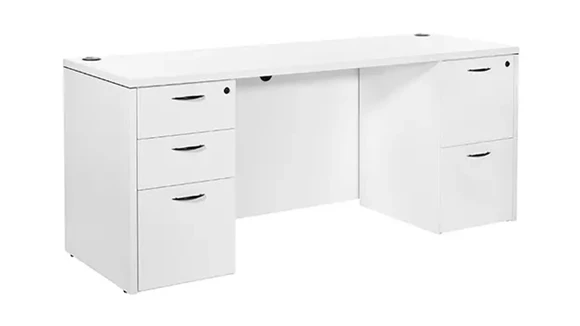 Desk 72in W x 24in D with 2 Pedestals