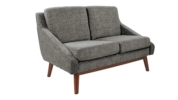 Mid-Century Modern Loveseat Solid Wood Legs